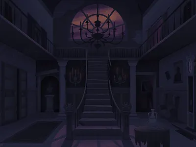 Haunted Entry design ghost halloween haunted illustration mansion procreate scary spooky trick or treat vector