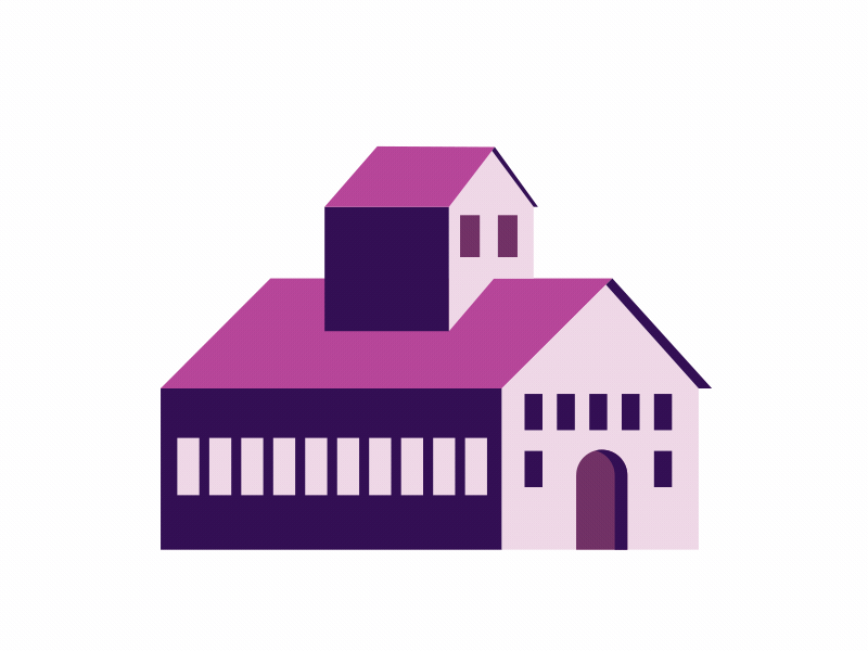 Fake 3d House animation fake3d house illusion illustration motiongraphics