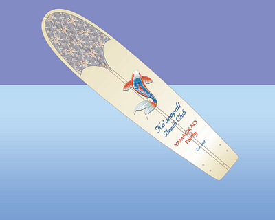 Surfboard Art design illustration
