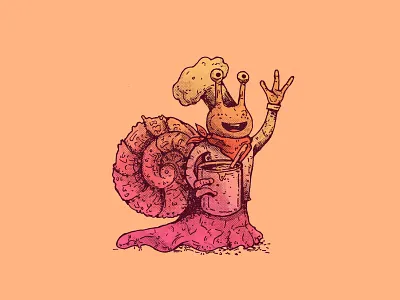 INKTOBER DAY 22: CHEF art caracol cartoon cartoon character character design chef drawing illustration inktober inktober 2020 snail sopa de caracol soup