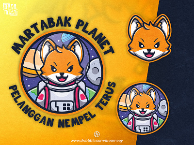 Martabak Planet Fox Astronaut Mascot Logo astronaut astronomy brand branding character earth food fox fox astronaut fox cartoon fox icon fox illustration fox logo fox mascot illustration logo mascot mascot logo planet sport