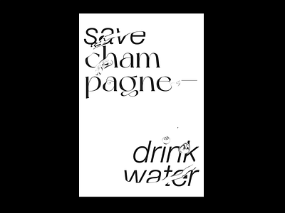 Save champagne — drink water! after effects animation water waves