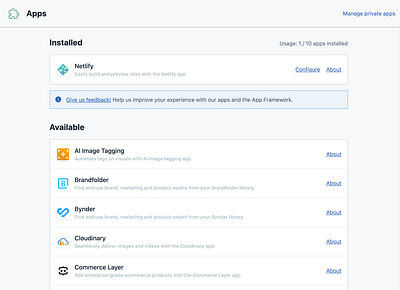 List of apps apps list