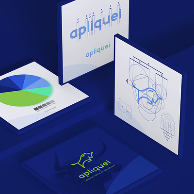 Apliquei - Logo constructions bull logo goldenratio grid logo logo process