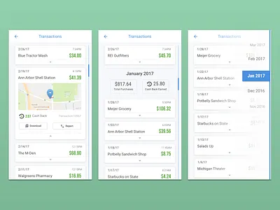 Daily UI: Transaction History daily ui dailyui design mobile
