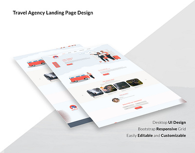 Travel Agency Landing page design app branding design letterhead 99designs logo typography ui ux web website