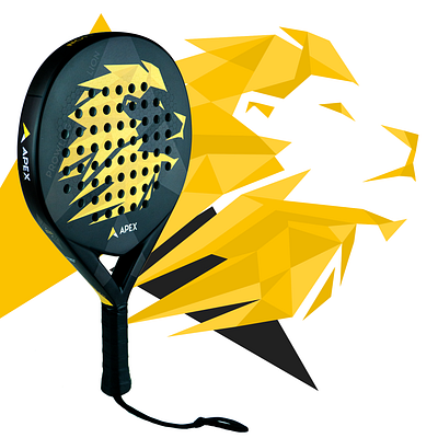 "The Prowling Lion" - Padel racket graphic design padel product design