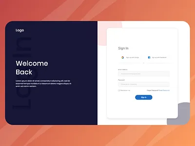 Sign In Page Design 1st page enter page log in log in page sign in signin ui desgin ui ux web design web ui welcome page