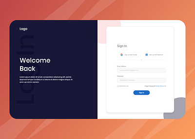 Sign In Page Design 1st page enter page log in log in page sign in signin ui desgin ui ux web design web ui welcome page