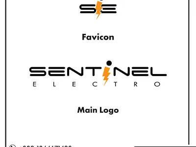 Sentinel Electro branding design logo vector