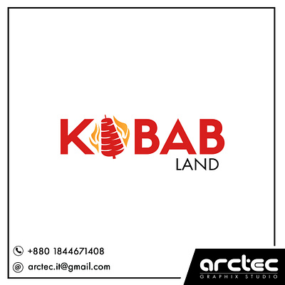 kabab Land branding design illustration logo social typography vector