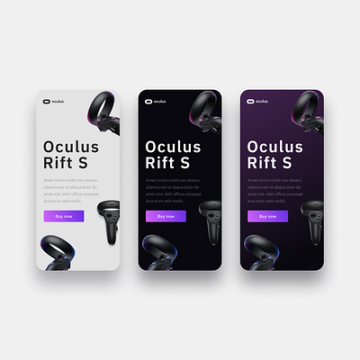 Oculus Concept Mobile Version app concept design interface minimal mobile mobile app oculus oculus rift ui uidesign ux web webdesign website