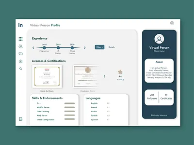 Linkedin Profile app design minimal ui uidesign uiux ux web webdesign website