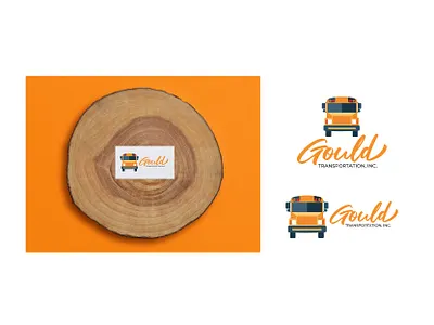 Gould Transportation Inc. graphic design logo school bus yellow