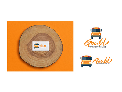 Gould Transportation Inc. graphic design logo school bus yellow