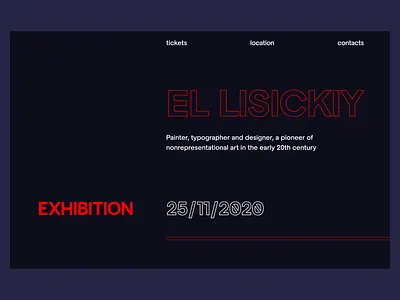 Exhibition Landing Design animation design exhibition graphic design landing landingpage minimal ui uiux web webdesign