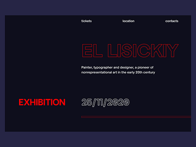 Exhibition Landing Design animation design exhibition graphic design landing landingpage minimal ui uiux web webdesign