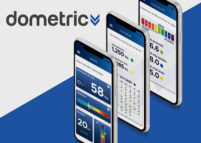 Dometric - 1/3 app appdesign appdesigner colors design icons interface minimal ui ux