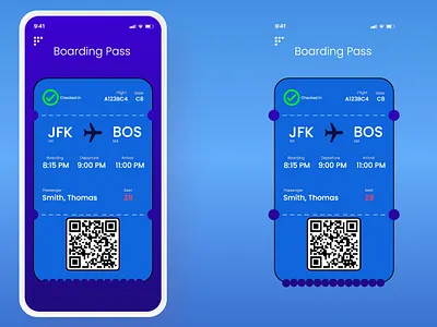 Boarding Pass Interface adobe xd adobe xd design boarding boardingpass bold figma figmadesign user experience ux user interface