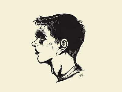 Bourgeois woodcut portrait hand drawn illustration photoshop portrait woodcut