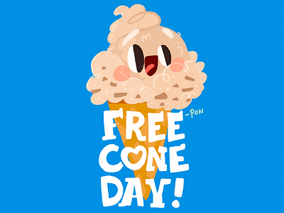 Ben & Jerry's | Free Cone Day cartoon cartoon character cartoon illustration color comic cute design draw drawing illustration love sketch