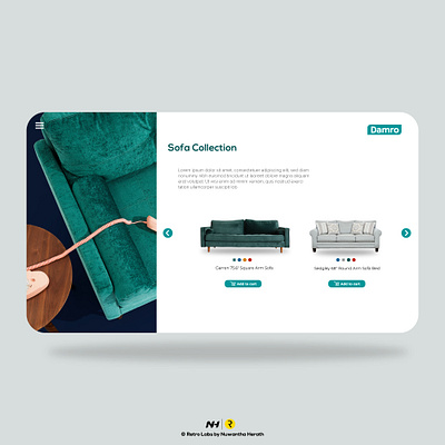 Web Store UI Concept - Damro branding damro design e web store ecommerce estore landing page minimalist nuwantha herath retro ui typography ui ui design user interface design uxdesign web web ui webdesign website