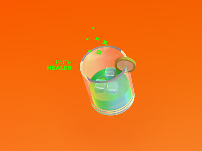 Faith Healer 3d beverage cinema cinema 4d drink fanta geometric glass soda