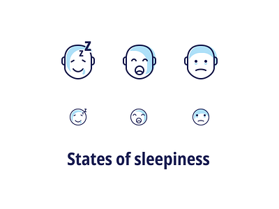 States of sleepiness icon icon design icon set iconography icons icons design illustration minimal uidesign vector