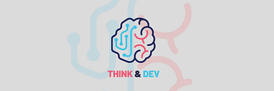 Twitter card - Think and Dev adobe illustrator brain branding card design developer isotipo logo logo design