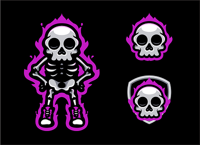 cool skull animation branding character characterdesign design illustration illustrator logo logodesigners mascot