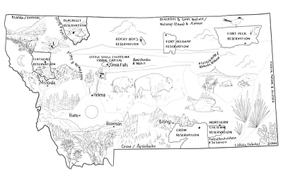 Montana Coloring Map