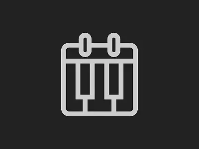 Jazz Calendar Logomark (Dark) branding design icon logo logo animation logo design