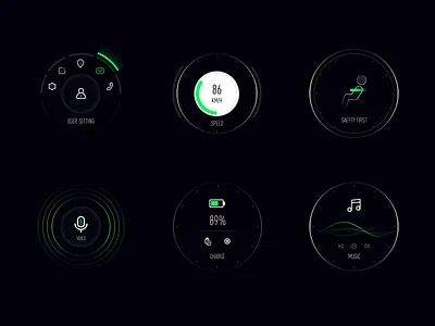 AUTO HMI car design ui