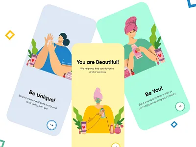Salon onboarding screen-UX/UI Design adobe xd clean creative design 2020 mobile app mobileapp mobiledesign mobiletrends mobileui mobileuxui modernmobileapp onboardingscreen productdesign uxui