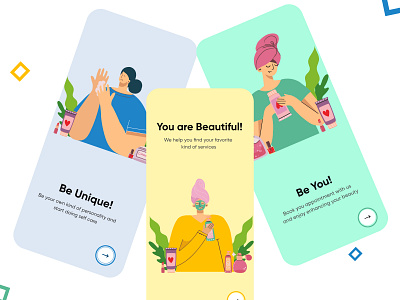 Salon onboarding screen-UX/UI Design adobe xd clean creative design 2020 mobile app mobileapp mobiledesign mobiletrends mobileui mobileuxui modernmobileapp onboardingscreen productdesign uxui