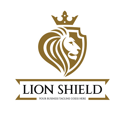 Lion Shield Logo beast brand crown defense football forest icon illustration lion head lion king