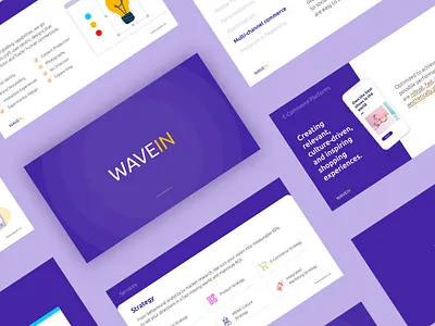 WaveIn Pitch Deck branding design layout presentation