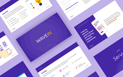 WaveIn Pitch Deck branding design layout presentation