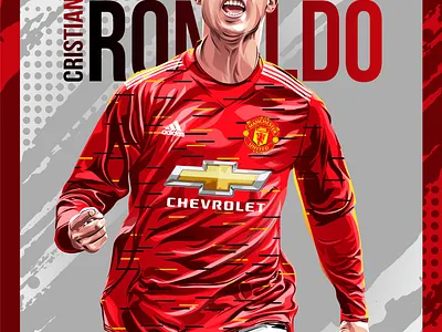 Cristiano Ronaldo x Manchester United 2020 art champions league coreldraw cristiano cristiano ronaldo design epl fantasia football ggmu graphicdesigner illustraion manchester united premierleague ronaldo vector