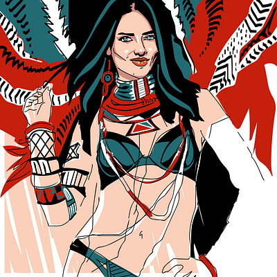 Angelic Adriana adobe art digital portrait drawingart erotica fashion illustration fashion illustrator illustration illustration digital illustrations vector illustration