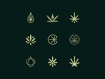 Canna Pharmacy Logo Icons c canna cannabis cbd drop icon letter logo mark symbol thc