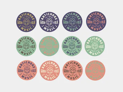 Artichoke web9 artichoke badge badge logo badges color palette logotype type type design typedesign