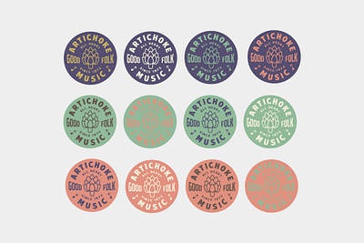 Artichoke web9 artichoke badge badge logo badges color palette logotype type type design typedesign