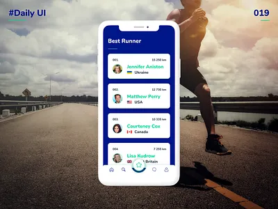 DailyUI_019_Leaderboard daily 019 daily 100 challenge daily ui daily ui 019 daily ui design challenge dailyui dailyui 019 dailyuichallenge friend friends leaderboard leaderboards run runner running app sitcom tv ui ux