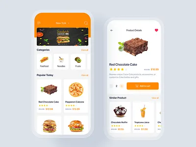 Food App app app design cake delivery food and drink food app form template theme ui ui design ui kit uidesign
