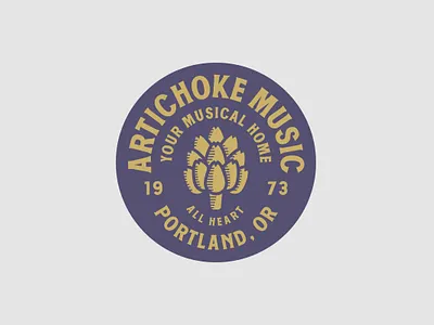 Artichoke Music Logo Badge badge badge logo brand brand design brand identity branding branding design design logodesign logotype