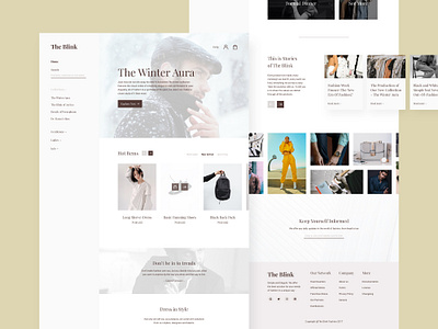 The Blink - Fashion Website branding clean clothing design ecommerce elegant fashion figma typography ui ui ux ui design ux web web design webdesign