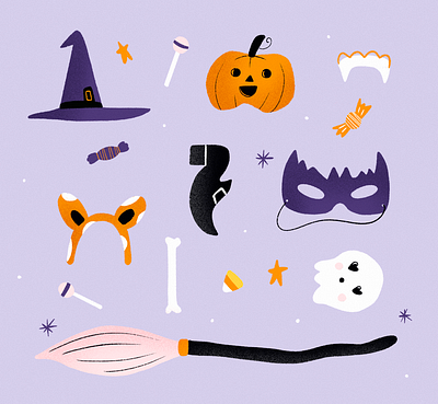 Halloween Costumes costume halloween happy halloween illustration jack o lantern mask procreate spooky sweets witch