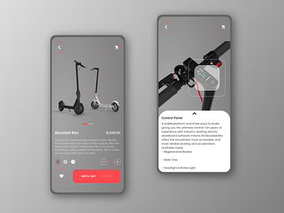 Boosted rev app concept design electric minimal redesign scooter shop ui ux xd