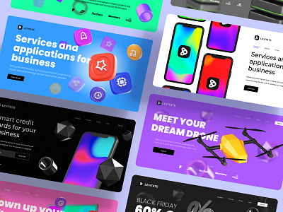 Levitate - Figma 3D scene builder & Presentation templates 3d design 3dmodel block components construction desktop figma graphic illustration landing landingpage layouts library mobile mockup presentation template typography ui vector